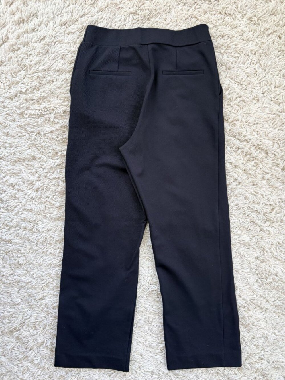 The Fold London Black Clever Crepe Trouser Pants Pull On Pintucked Us 8 Uk 12 — image 2 of 5